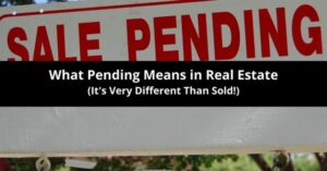 what pending means in real estate